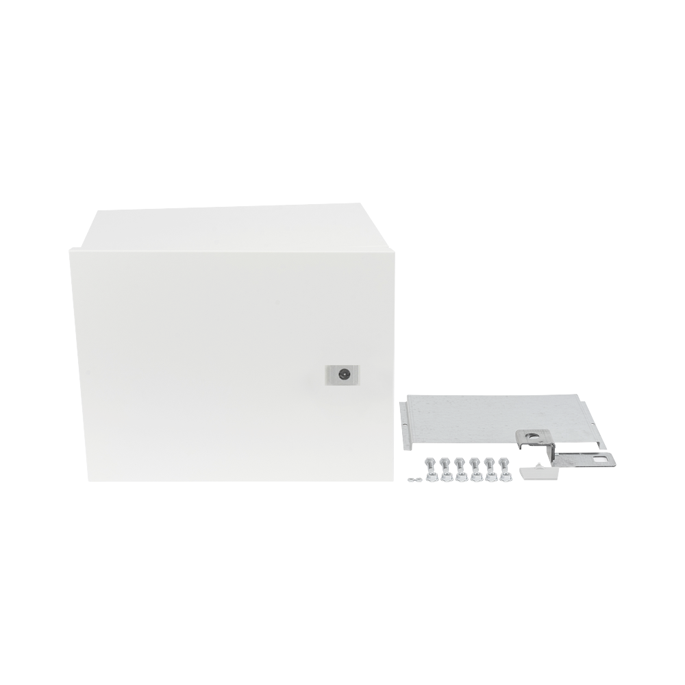 Gabinete para instalación de 2 Baterías PL4012, Fabricado en Lámina Galvanizada, Opción para montar en poste (No incluido)