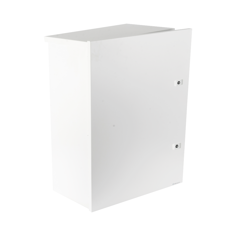 Gabinete para instalación de 2 Baterías PL110D12, Fabricado en Lámina Galvanizada, Accesorios para piso o poste (No incluidos)