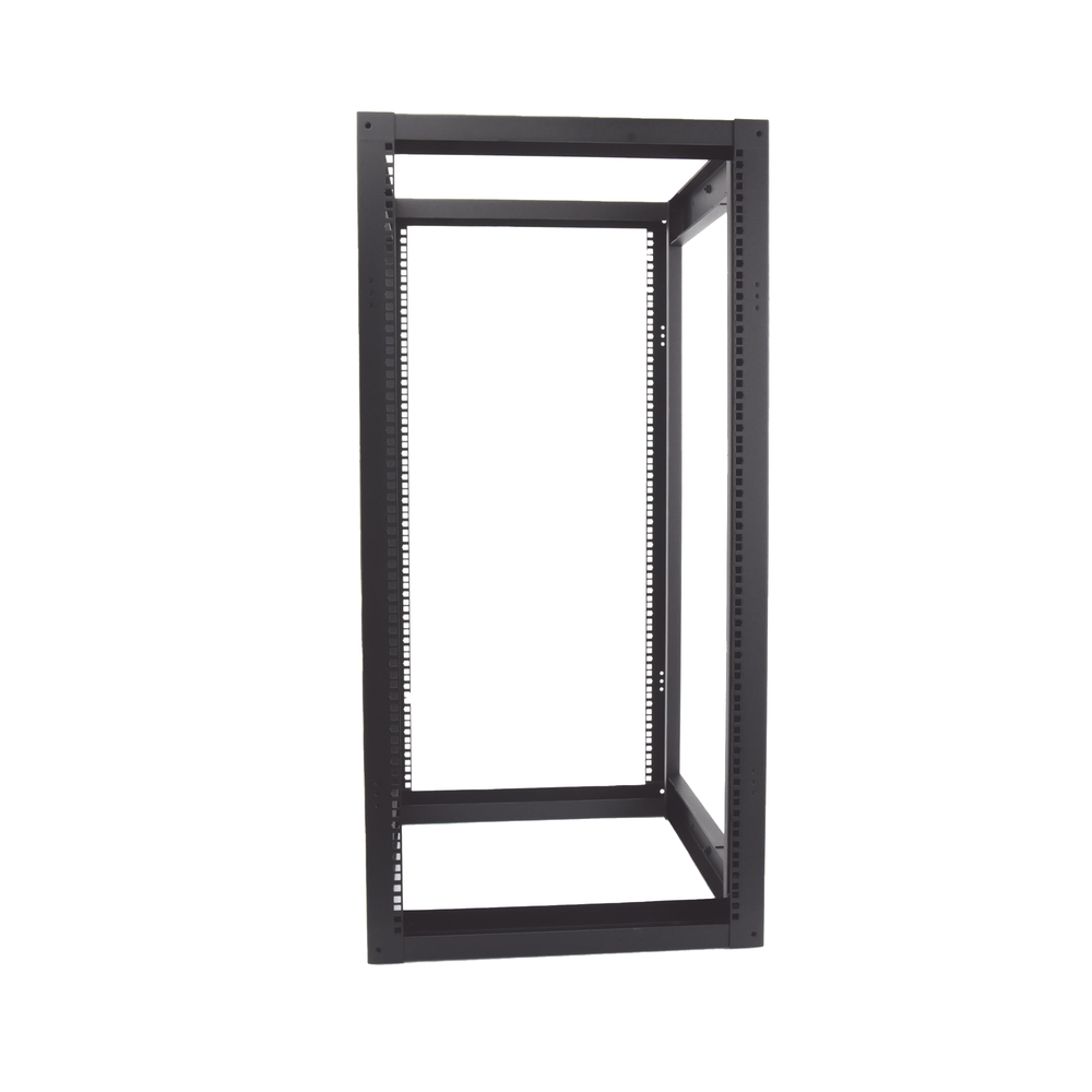 Rack Estándar 19" de 4 Postes, Acero, 24 Unidades, Profundidad Ajustable.