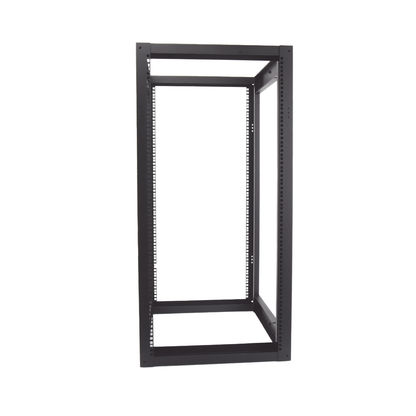 Rack Estándar 19" de 4 Postes, Acero, 24 Unidades, Profundidad Ajustable.