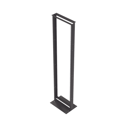 Rack de 2 Postes, Estándar 19", 45 Unidades, Fabricado en Acero, Base "L" para Anclar a Piso.