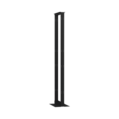 Rack de 2 Postes (Doble Perforación), Estándar 19", 45 Unidades, Fabricado en Acero, Base "L" para Anclar a Piso.