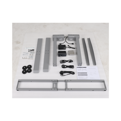 Base de Escritorio Motorizado Profesional / Altura Ajustable 60-125cm / Estructura Estable / Funcionamiento Suave / 3 Preset de Posiciones / Color Gris / Soporta hasta 100Kg de carga