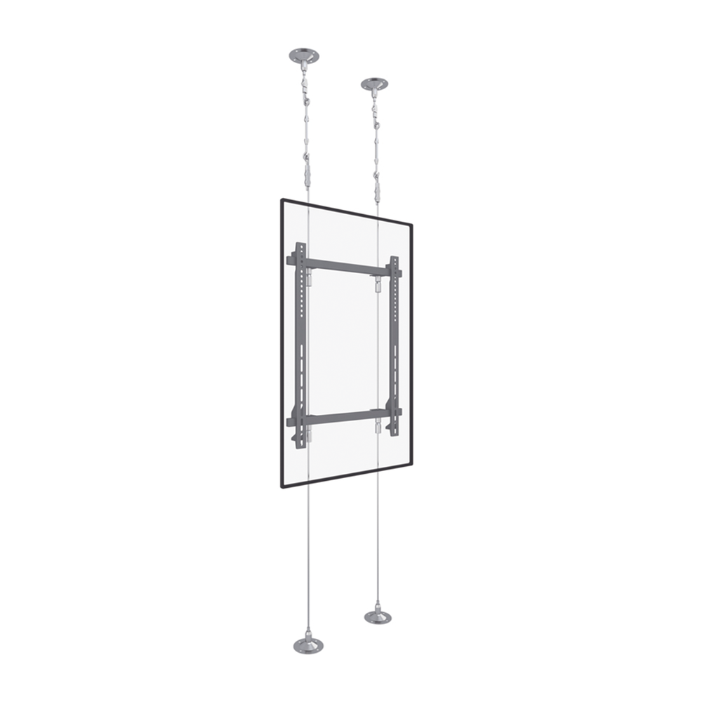 Montaje Cableado de Acero| Suelo a Techo| Capacidad Máx. de Carga 30kg| Para Pantallas de 32" ~ 75"| VESA 400 x 600