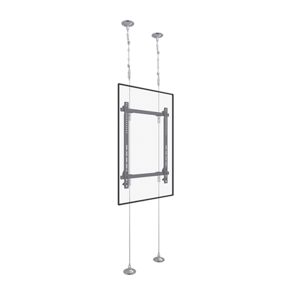 Montaje Cableado de Acero| Suelo a Techo| Capacidad Máx. de Carga 30kg| Para Pantallas de 32" ~ 75"| VESA 400 x 600