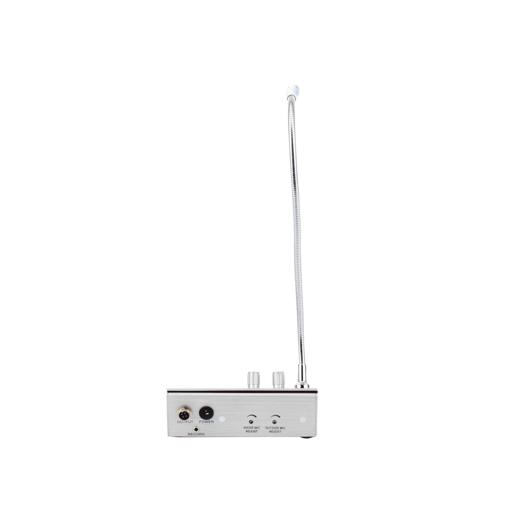 Sistema de Intercomunicación | Ideal para Ventanillas | Audio de voz de dos vías | 12V/1A 2W | Micrófono Interior + Micrófono Exterior
