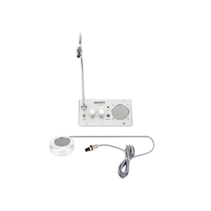 Sistema de Intercomunicación | Ideal para Ventanillas | Audio de voz de dos vías | 12V/1A 2W | Micrófono Interior + Micrófono Exterior