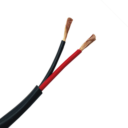 Bobina de 152 Metros (500 Pies) / 16AWG 2 Conductores / Cable Profesional de ALTA FIDELIDAD 100% Cobre / Exterior / Direct Burial / Color Negro / Para Aplicaciones de Audio, Control de Acceso y Automatización