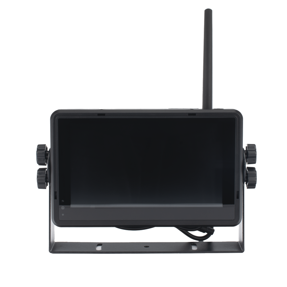 Sistema Profesional Inalámbrico de Cámara de Reversa Infrarroja y Monitor Touch de 7" para Vehículos de Trabajo y Montacargas