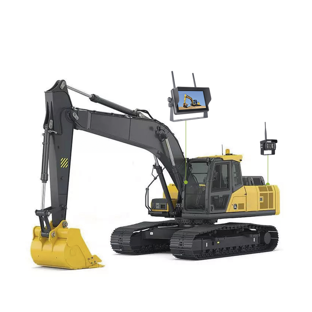 Sistema Profesional Inalámbrico de Cámara de Reversa Infrarroja y Monitor Touch de 7" para Vehículos de Trabajo y Montacargas