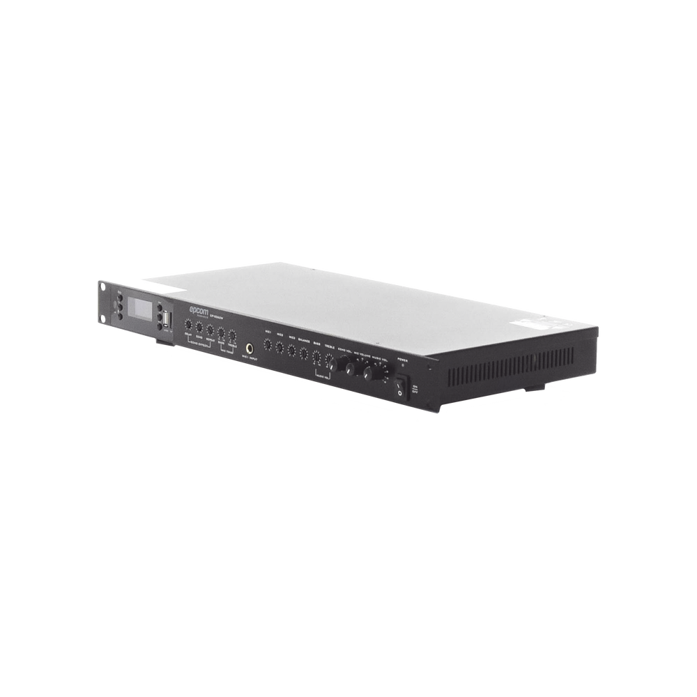 Amplificador de Audio | 2 x 60W | Baja Impedancia 4 - 8&Omega; | Reproductor Bluetooth, USB, SD | Efectos Integrados Delay, Echo, Repeat