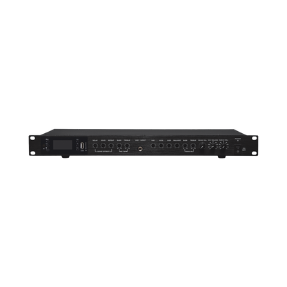 Amplificador de Audio | 2 x 60W | Baja Impedancia 4 - 8? | Reproductor Bluetooth, USB, SD | Efectos Integrados Delay, Echo, Repeat