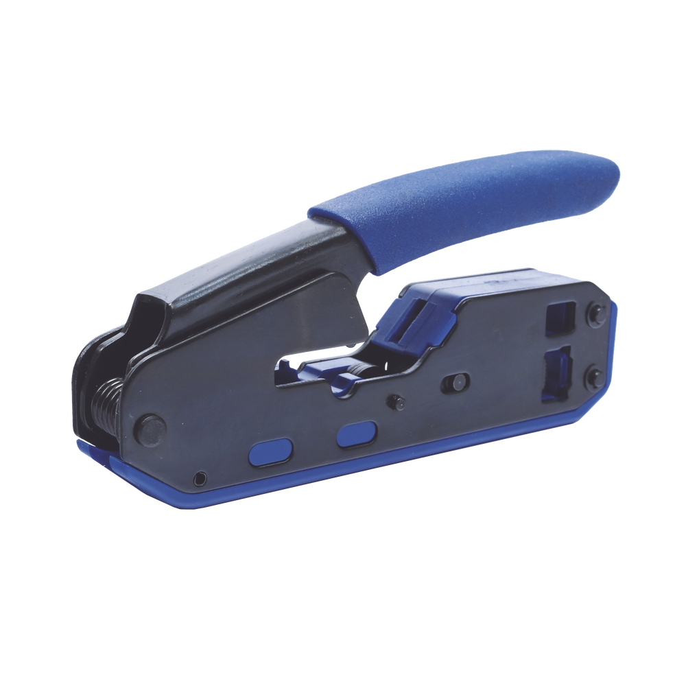 Pinza SLIM para Corte y Terminado de Plugs RJ45/RJ11, Acero al Carbón y Mango Ergonómico.