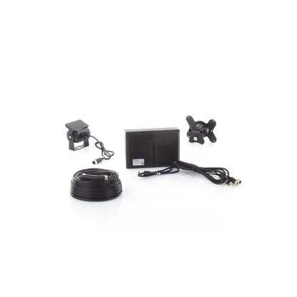 Sistema Profesional de Cámara de Reversa y Monitor Alámbrico para Vehículos de Trabajo y Montacargas