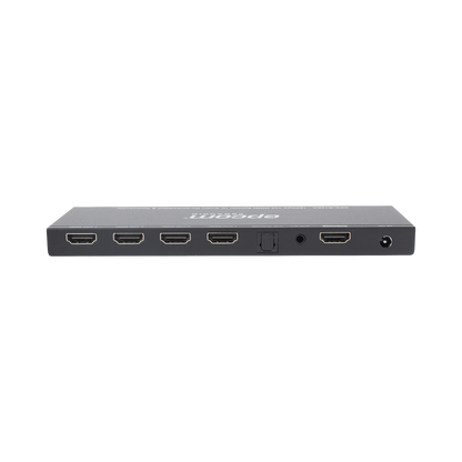 Splitter HDMI 1x4 | 1 Entrada a 4 salidas (Simultaneas) | 4K@60Hz | Extractor de Audio | Down Scaler | HDR  4:4:4 | EDID | 18Gbps