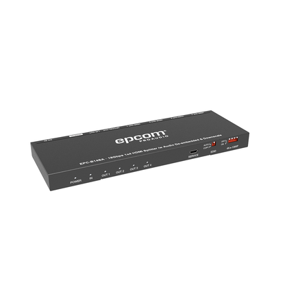 Splitter HDMI 1x4 | 1 Entrada a 4 salidas (Simultaneas) | 4K@60Hz | Extractor de Audio | Down Scaler | HDR  4:4:4 | EDID | 18Gbps