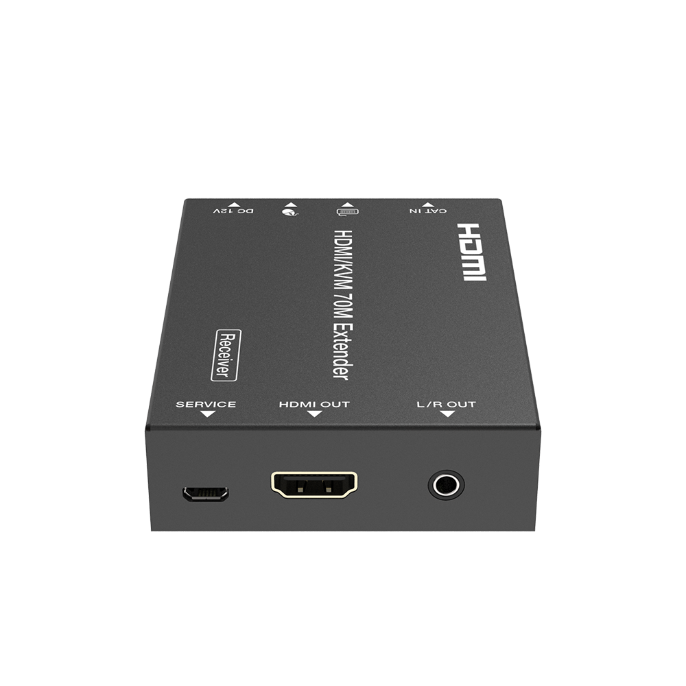 Kit Extensor HDMI con KVM | 70m | 4K2K@60Hz | 4:4:4 |  HDMI2.0b y HDCP 2.2 | Salida de Audio 3.5mm | Admite PoC | Admite USB 1.1