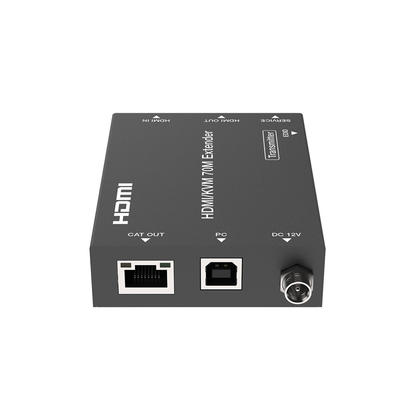 Kit Extensor HDMI con KVM | 70m | 4K2K@60Hz | 4:4:4 |  HDMI2.0b y HDCP 2.2 | Salida de Audio 3.5mm | Admite PoC | Admite USB 1.1