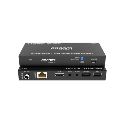 Kit Extensor HDMI con KVM |  4K@60Hz 4:4:4 | 150m en 1080 | 120m en 4K | HDBaseT | USB 2.0 | IR Bidireccional | POC | EDID