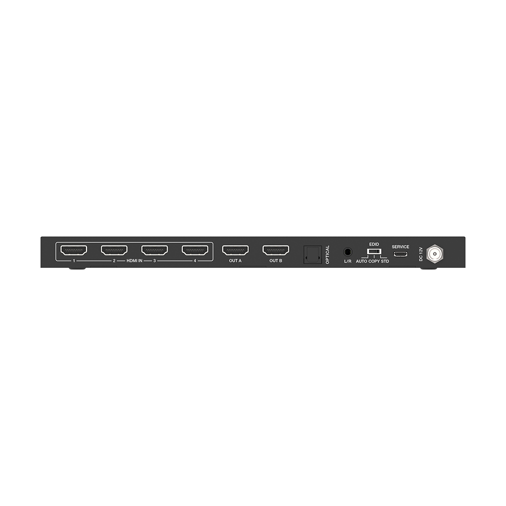 Matricial HDMI | 4x2 | 4K2K@60Hz | HDR | YCbCr 4:4:4 | EDID Auto | Extractor de Audio | Salida de audio análoga y digitalizados | HDCP 2.2 | 18 Gbps