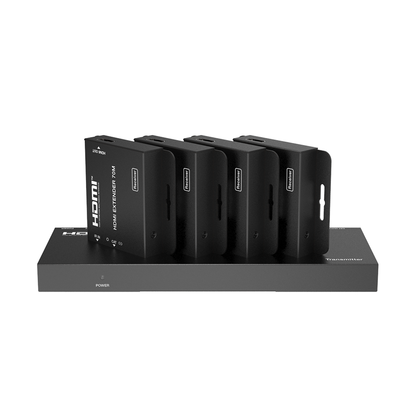 Splitter HDMI 1x4 | Extensor HDMI | 4K@30Hz 40m | 1080p@60Hz 70m | Función PoC |  4:4:4