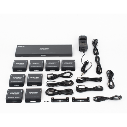 Splitter HDMI 1x8 | Extensor HDMI | 4K@30Hz 40m | 1080p@60Hz 70m | Función PoC |  4:4:4