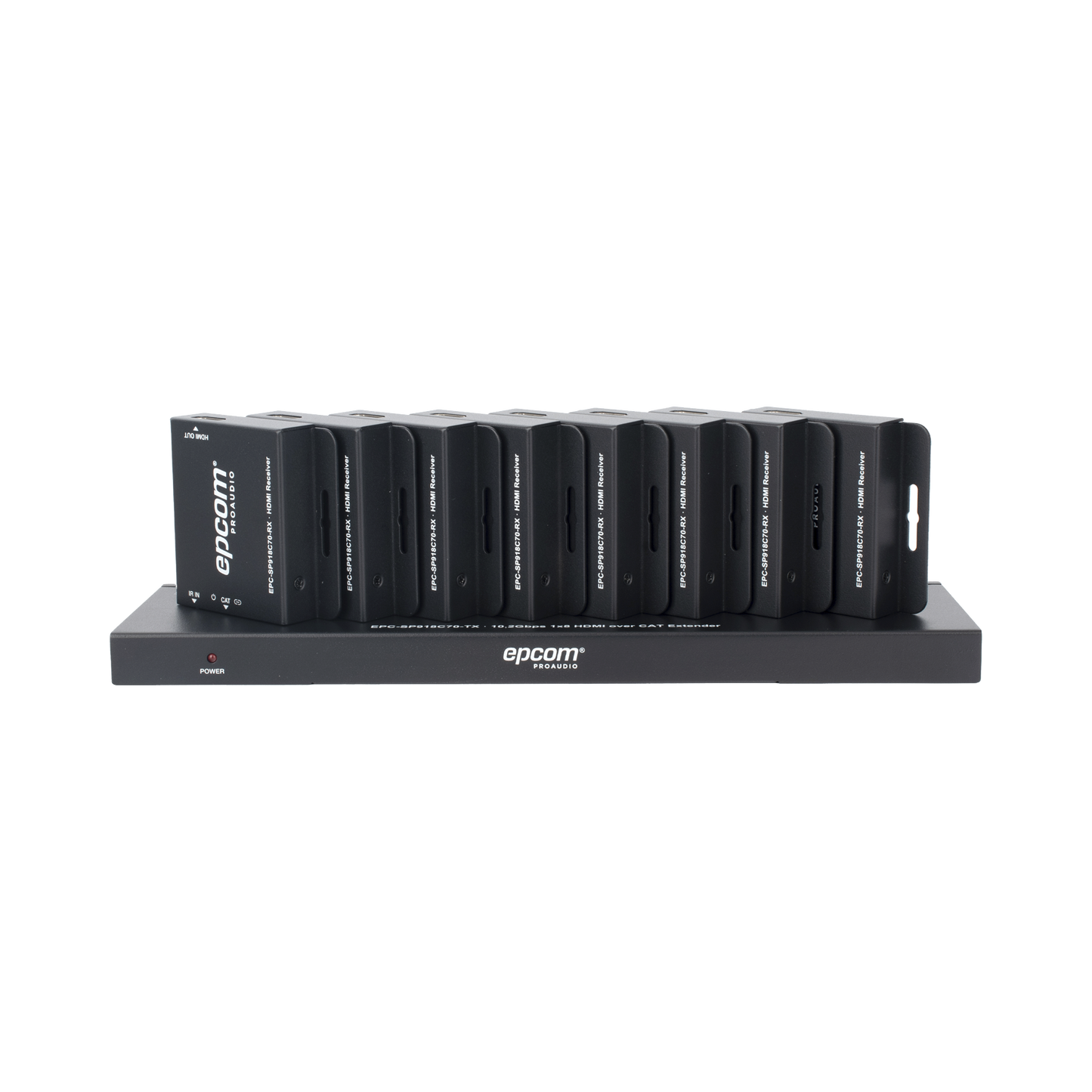 Splitter HDMI 1x8 | Extensor HDMI | 4K@30Hz 40m | 1080p@60Hz 70m | Función PoC |  4:4:4