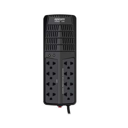Regulador de Voltaje 1000 VA-500 W /  4 Contactos con AVR / 4 Contactos con Supresor de Picos / Protección RJ11