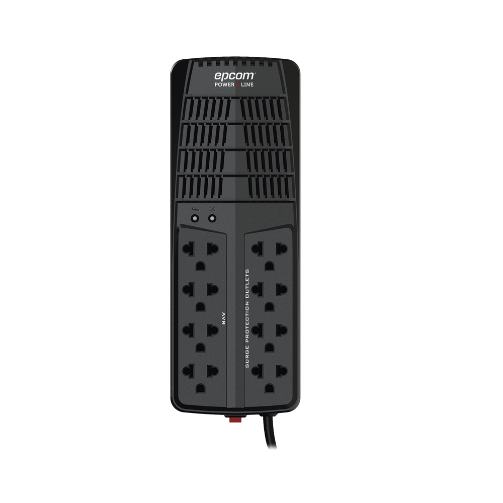 Regulador de Voltaje 2000 VA-1000 W / 4 Contactos con AVR / 4 Contactos con Supresor de Picos / Protección RJ11