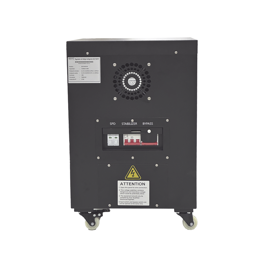 Regulador de Voltaje Industrial Monofásico Ferrorresonante 5 kVA/5 kW 120 V / Entrada 96-144 Vca / Salida 117.6- 122.4 Vca