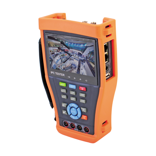 Probador de Video con Pantalla LCD de 4.3" para IP / HD-TVI 3.0 (hasta 3MP) / Análogo, Multímetro Digital, Salida HDMI, WiFi