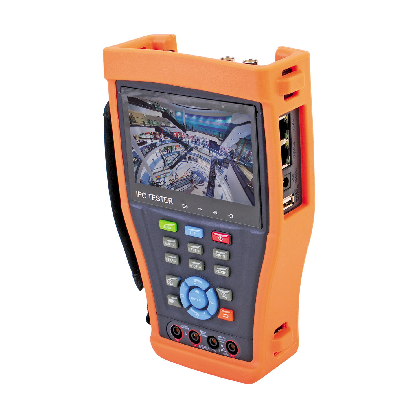 Probador de Video con Pantalla LCD de 4.3" para IP / HD-TVI 3.0 (hasta 3MP) / Análogo, Multímetro Digital, Salida HDMI, WiFi