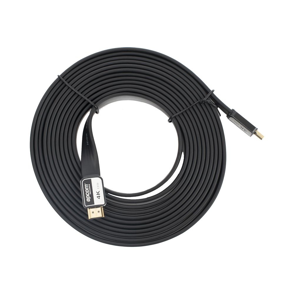 Cable HDMI de 5 Metros (16.40 Pies) | Alta Definición | Versión 2.0 | Alta Velocidad 18Gbps | 4K@60Hz | Conectores Chapados en Oro | Tipo Plano