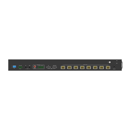 Splitter mas Extensor de Video | 1x8 | ProAV | HDBaseT™ | 120m en 4K@60Hz | 150m en 1080p@60Hz | Cat6/6a/7 | Gestión Avanzada EDID | Control IR y RS232 | PoC | Salida de Audio