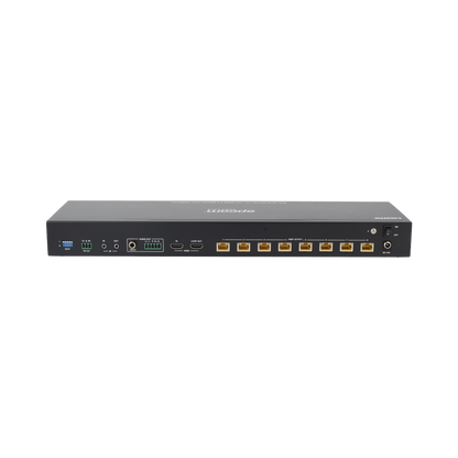 Splitter mas Extensor de Video | 1x8 | ProAV | HDBaseT™ | 120m en 4K@60Hz | 150m en 1080p@60Hz | Cat6/6a/7 | Gestión Avanzada EDID | Control IR y RS232 | PoC | Salida de Audio