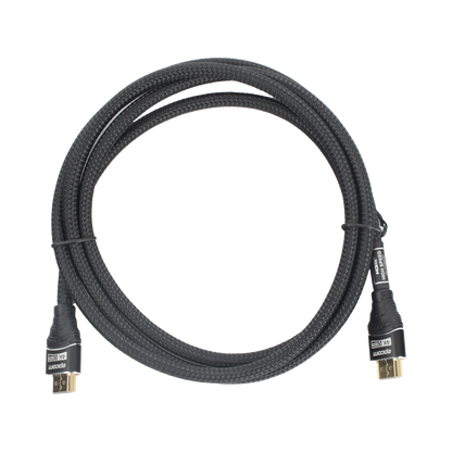 Cable HDMI de 1.8 Metros (5.91 Pies) | Alta Definición | Longitud | Versión 2.0 | Alta Velocidad 18Gbps | 4K@60Hz | Conectores Chapados en Oro | Tipo Redondo