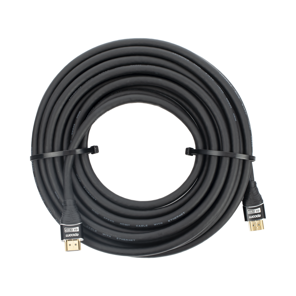 Cable HDMI de 10 Metros (32.81 Pies) | Alta Definición | Longitud | Versión 2.0 | Alta Velocidad 18Gbps | 4K@60Hz | Conectores Chapados en Oro | Tipo Redondo
