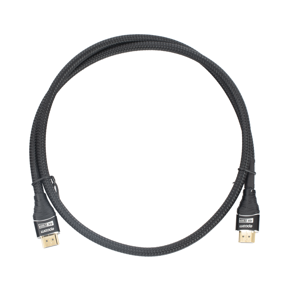 Cable HDMI de 1 Metro (3.28 Pies) | Alta Definición | Longitud | Versión 2.0 | Alta Velocidad 18Gbps | 4K@60Hz | Conectores Chapados en Oro | Tipo Redondo