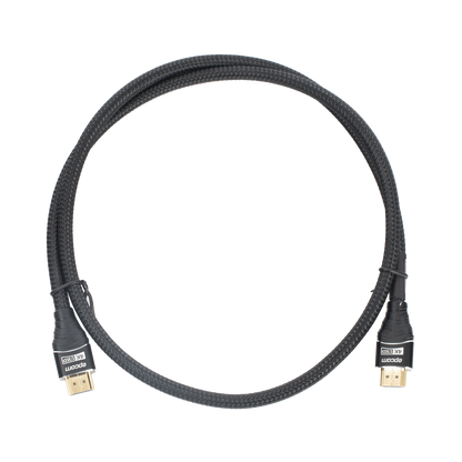 Cable HDMI de 1 Metro (3.28 Pies) | Alta Definición | Longitud | Versión 2.0 | Alta Velocidad 18Gbps | 4K@60Hz | Conectores Chapados en Oro | Tipo Redondo