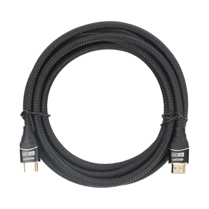 Cable HDMI de 3 Metros (9.84 Pies) | Alta Definición | Longitud | Versión 2.0 | Alta Velocidad 18Gbps | 4K@60Hz | Conectores Chapados en Oro | Tipo Redondo