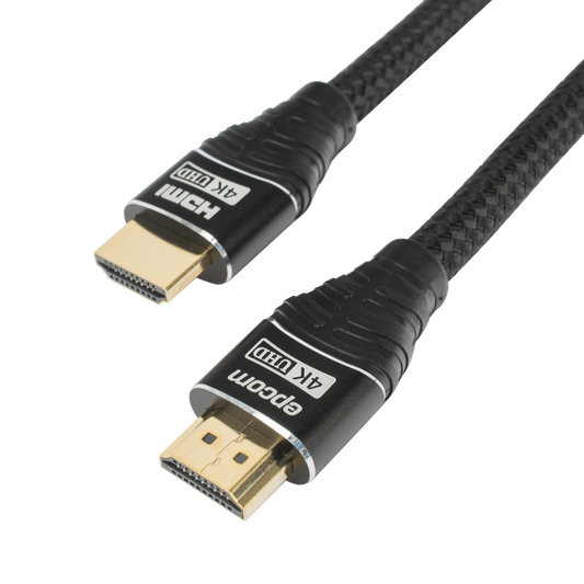 Cable HDMI de 3m | Alta Definición | Longitud | Version 2.0 | Alta velocidad 18Gbps | 4K@60Hz | Conectores Chapados en Oro | Tipo Redondo