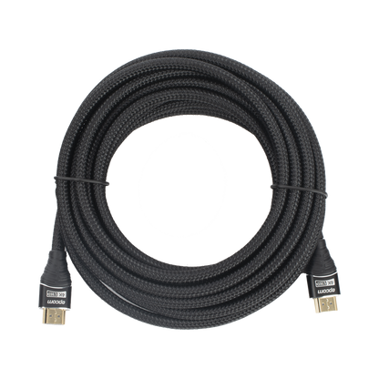 Cable HDMI de 5 Metros (16.40 Pies) | Alta Definición | Longitud | Versión 2.0 | Alta Velocidad 18Gbps | 4K@60Hz | Conectores Chapados en Oro | Tipo Redondo