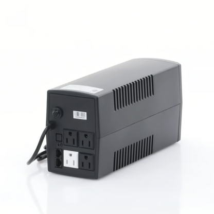 UPS de 850VA/510W / Topología Línea Interactiva / Entrada y Salida 120 Vca / Regulador de Voltaje AVR 80-150 Vca / Clavija NEMA 5-15P / 4 Tomas NEMA 5-15R /Sin RJ11 ni RJ45