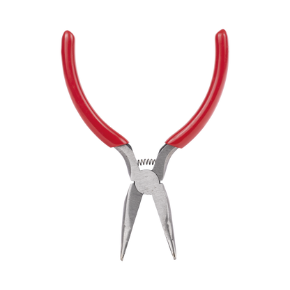 Pinza punta Curveada de 5” con Mango Forrado Plástico.