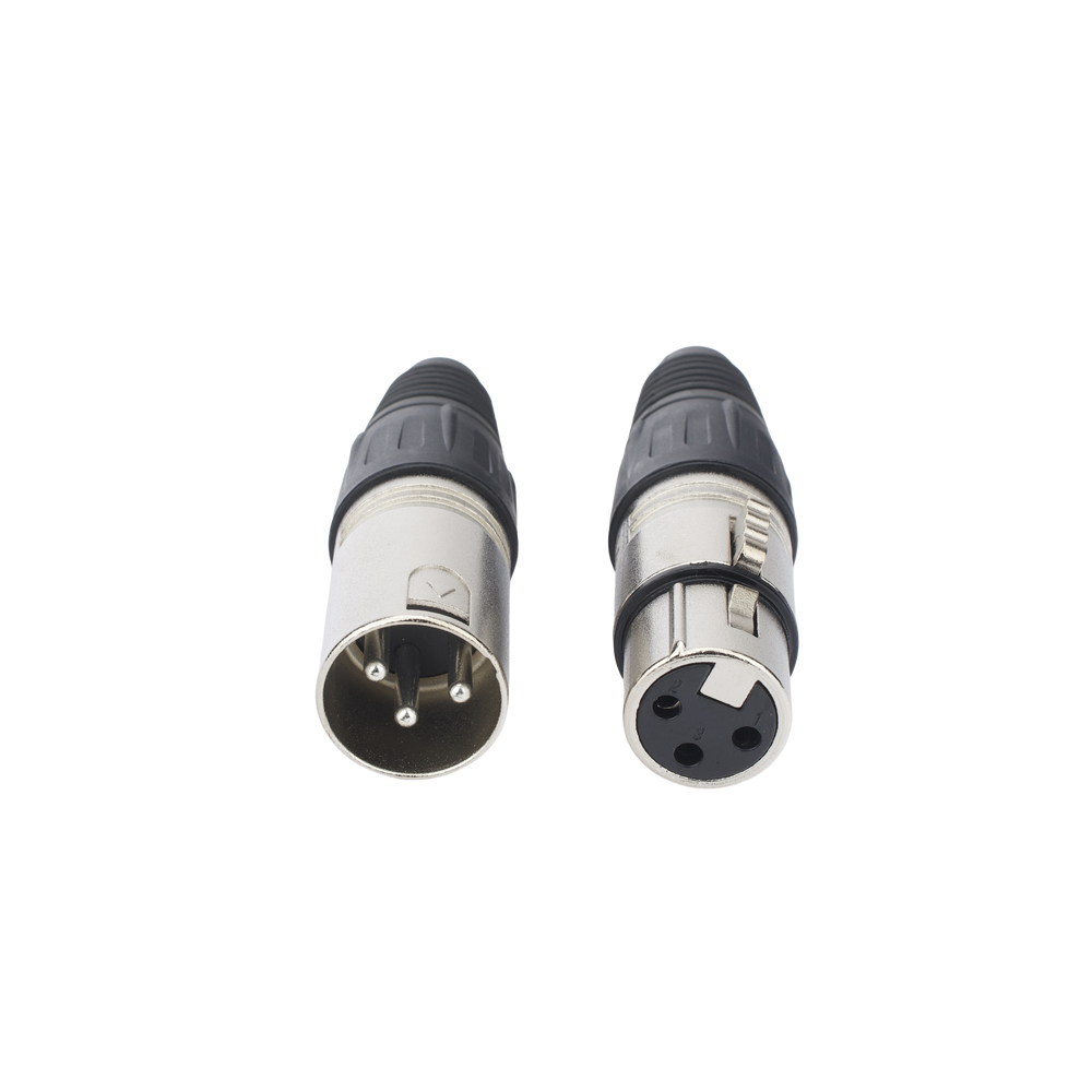 Kit Conector XLR Hembra + XLR Macho | Ideal para Conexiones de Micrófonos, Mezcladoras | Equipo de Audio Profesional