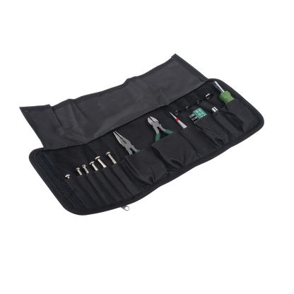 Juego de Herramientas en Estuche Portátil con 25 Pzas.  (Desarmadores Finos + Pinzas + Puntas + Maneral).