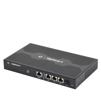 EdgeRouter 4, con 3 puertos 10/100/1000 Mbps + 1 puerto SFP, con funciones avanzadas de ruteo