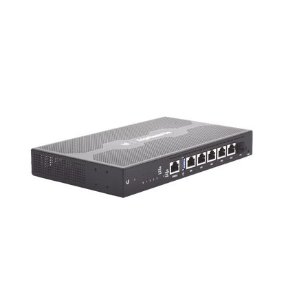 EdgeRouter 6 PoE pasivo 24 V, con 5 puertos 10/100/1000 Mbps + 1 puerto SFP, con funciones avanzadas de ruteo