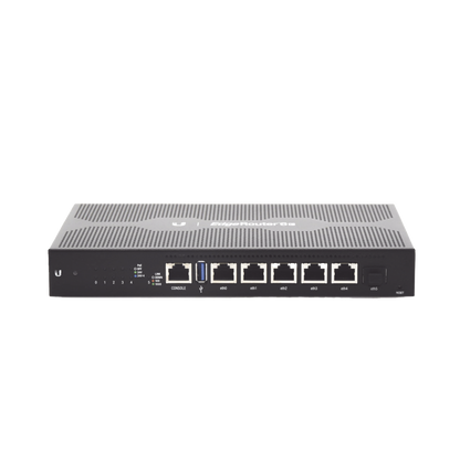 EdgeRouter 6 PoE pasivo 24 V, con 5 puertos 10/100/1000 Mbps + 1 puerto SFP, con funciones avanzadas de ruteo