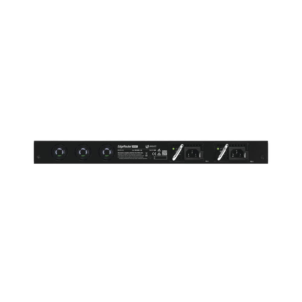 EdgeRouter INFINITY de 8 puertos SFP+ 10 G + 1 puerto RJ45 Gigabit, throughput 80 Gbps, 16 núcleos y 16 GB RAM , fuentes de alimentación modulares Hot-Swappable